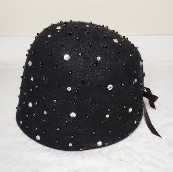 Vintage Bead Rhinestone Cloche Hat - Picture 4 of 11